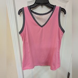 Danskin Now Pink Tank Top with Gray Trim